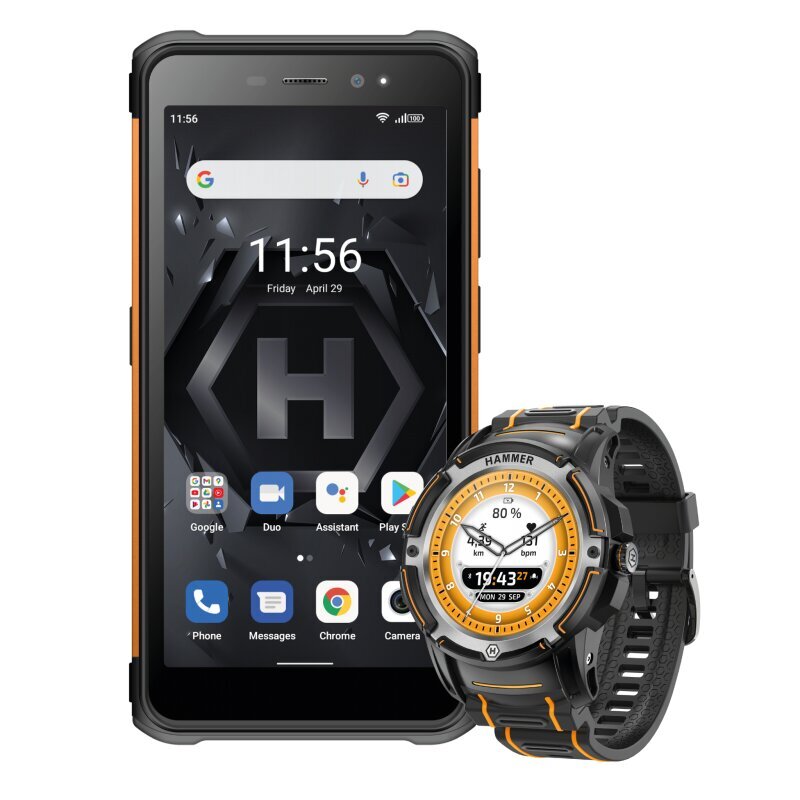myPhone Hammer Iron 4 4/32Gb Orange + Hammer Watch Plus hind ja info | Telefonid | kaup24.ee