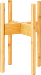 Rubberneck Bamboo Plant Stand - регулируемая стойка для цветочного горшка из бамбукового дерева для внутреннего и наружного использования - бежевый цена и информация | Вазоны | kaup24.ee