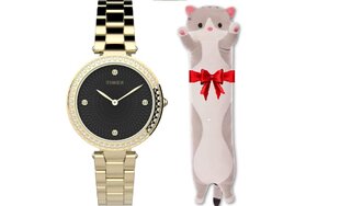 Käekell naistele Timex ja Plush padi Cat, 50 cm hind ja info | Naiste käekellad | kaup24.ee