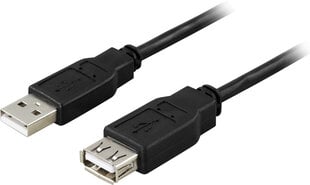 Deltaco USB 2.0, Type A Ha - Type A Ho, 0.1 m hind ja info | Kaablid ja juhtmed | kaup24.ee