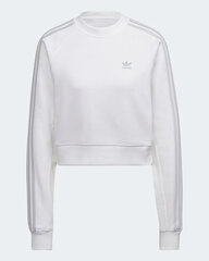 Толстовка с капюшоном женская Adidas Essentials Cropped 3 Stripes Белый цена и информация | Женские толстовки | kaup24.ee