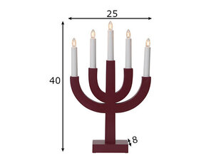 Valgustatud jõulukaunistus Advendi küünlajalg цена и информация | Рождественские украшения | kaup24.ee