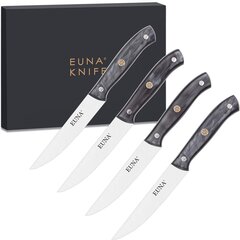 Набор ножей для стейка EUNA, 4 шт., эргономичная ручка, антипригарное покрытие цена и информация | Подставка для ножей Tescoma Woody, 21 см | kaup24.ee