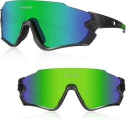 Поляризованные спортивные очки Queshark, 4 сменные линзы, защита от ультрафиолета цена и информация | Солнцезащитные очки для мужчин | kaup24.ee