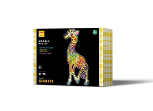 Деревянный пазл Жираф, 62 шт. цена и информация | Пазлы | kaup24.ee
