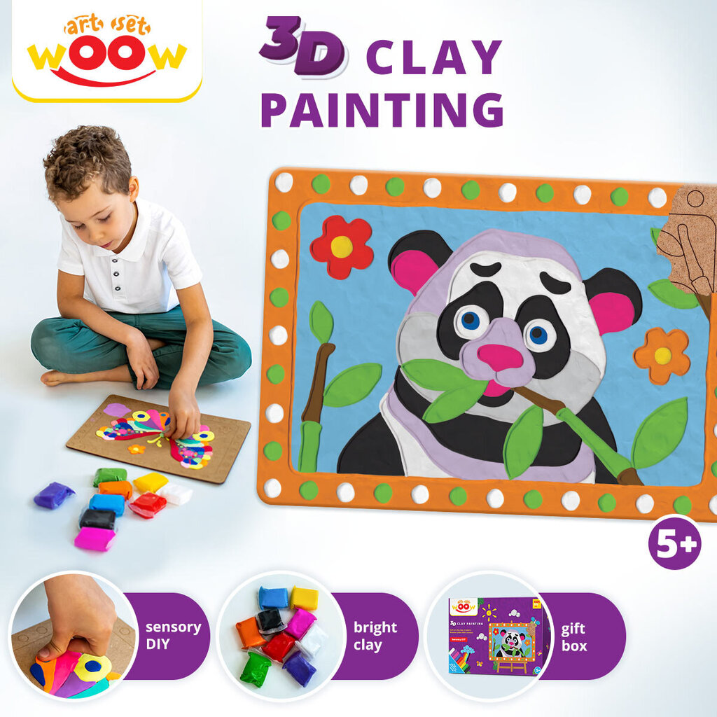 3D maalimine heledast plastiliinist. PANDA hind ja info | Arendavad mänguasjad | kaup24.ee