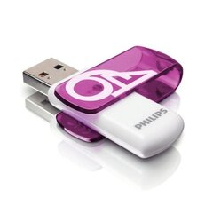 Флэш-накопитель Philips USB 2.0 Vivid Edition (фиолетовый), 64 ГБ цена и информация | USB накопители | kaup24.ee