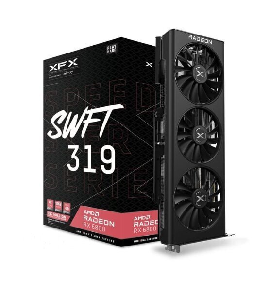 XFX Speedster SWFT 319 AMD Radeon RX 6800 Core (RX-68XLAQFD9) цена и информация | Videokaardid (GPU) | kaup24.ee