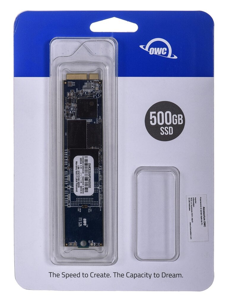 OWC Aura Pro 6G 500 GB Serial ATA III TLC 3D NAND hind ja info | Sisemised kõvakettad (HDD, SSD, Hybrid) | kaup24.ee