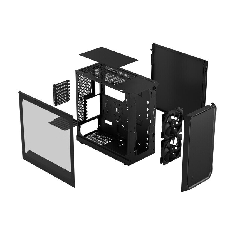 Fractal Design Focus 2 Black TG Clear Tint hind ja info | Arvutikorpused | kaup24.ee