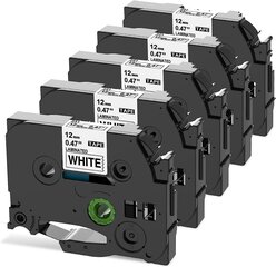 Шрифт совместимого с Markfield в качестве замены для Brother Ptouch TZE-231 12-мм метки для PT-1010 PT-1080 PT-H101C PT-H100LB/R, H105, E100/BW/VP, D210, Black On White цена и информация | Аксессуары для принтера | kaup24.ee