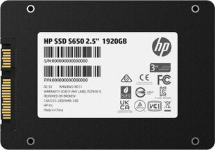 HP 345N1AA, 2,5", 1920 GB hind ja info | Sisemised kõvakettad (HDD, SSD, Hybrid) | kaup24.ee