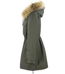 Теплая женская зимняя куртка, утепленный капюшон на меху, пальто. цена и информация | Женские куртки | kaup24.ee