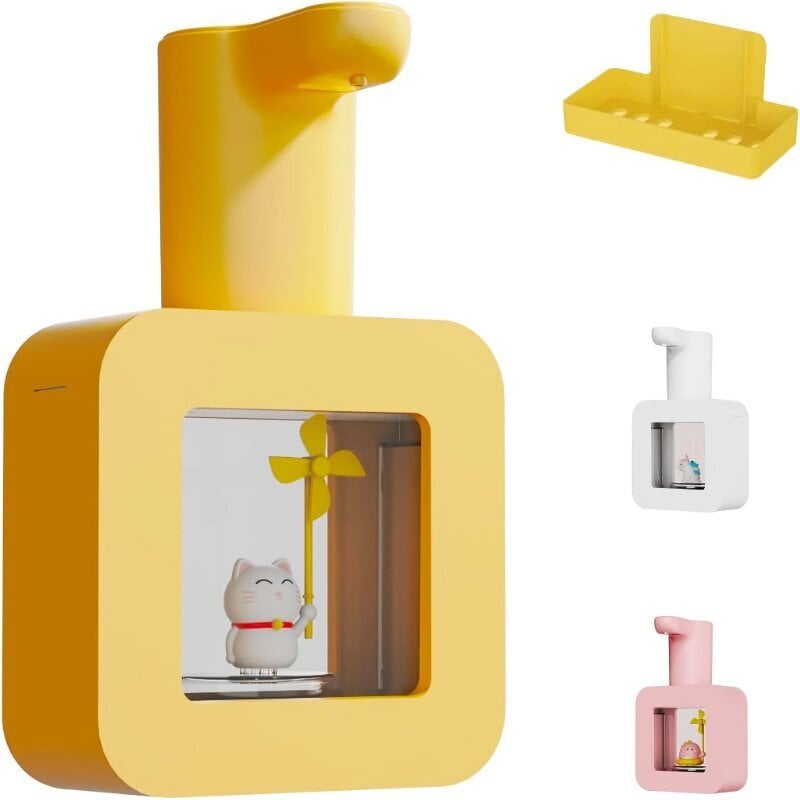 Automaatne seebidosaator lastele koos mänguasjaga Kiddo Soap, kollane hind ja info | Vannitoa sisustuselemendid ja aksessuaarid | kaup24.ee