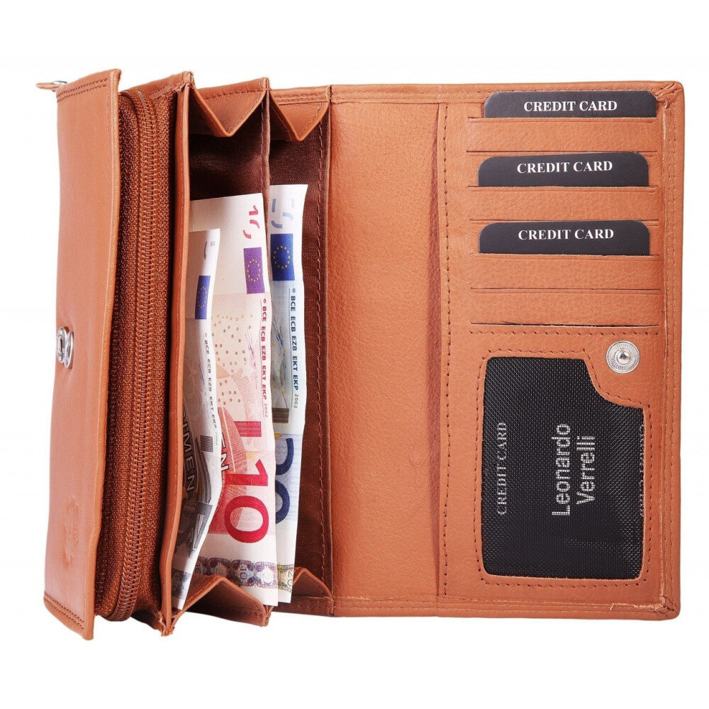 Rahakott naistele Leonardo Verrelli, ehtsast nahast RFID-ga hind ja info | Naiste rahakotid | kaup24.ee