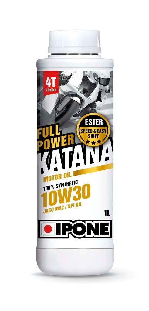 Sünteetiline õli 4-taktilistele mootoritele Ipone Full Power Katana 10W30, 800632, 1 l hind ja info | Mootorrataste mootoriõlid | kaup24.ee