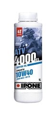 Poolsünteetiline 4T neljamootoriõli Ipone Atv 4000, 800167, 10W40, 1 l hind ja info | Mootorrataste mootoriõlid | kaup24.ee