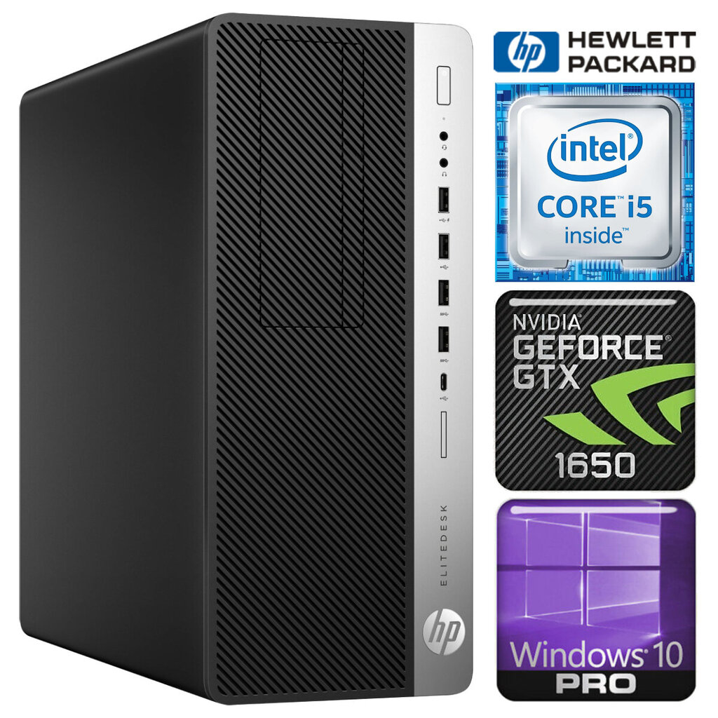 HP 800 G3 Tower i5-7500 8GB 1TB GTX1650 4GB WIN10Pro hind ja info | Lauaarvutid | kaup24.ee