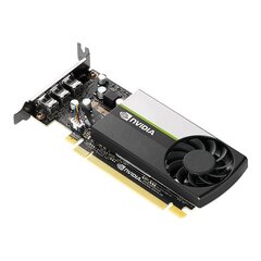 PNY VCNT400-4GB-BLK NVIDIA T400 4GB GDDR6 3x MINI DISPLAYPORT PCI EXPRESS 3.0 LP - ATX BRACKET BULK hind ja info | Videokaardid (GPU) | kaup24.ee