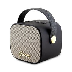 Guess głośnik Bluetooth GUWSB2P4SMK Speaker mini czarny|black 4G Leather Script Logo with Strap цена и информация | Аудиоколонки | kaup24.ee