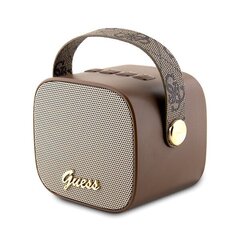 Guess głośnik Bluetooth GUWSB2P4SMW Speaker mini brązowy|bown 4G Leather Script Logo with Strap цена и информация | Аудиоколонки | kaup24.ee