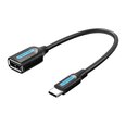 Адаптер OTG USB-C 2.0 «папа» на USB-A «мама» Vention CCSBB, 0.15 м (черный)