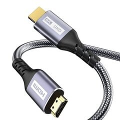 HDMI 2.1 4.5m punutud kaabel 8K. kullatud pesad цена и информация | Кабели и провода | kaup24.ee