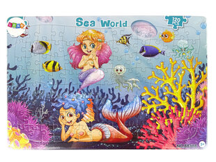 Hariv pusle LeanToys Sea World Mermaid, 120 tk hind ja info | Pusled | kaup24.ee