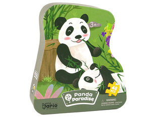 Pusle mängus LeanToys Panda Forest 48 tk цена и информация | Пазлы | kaup24.ee