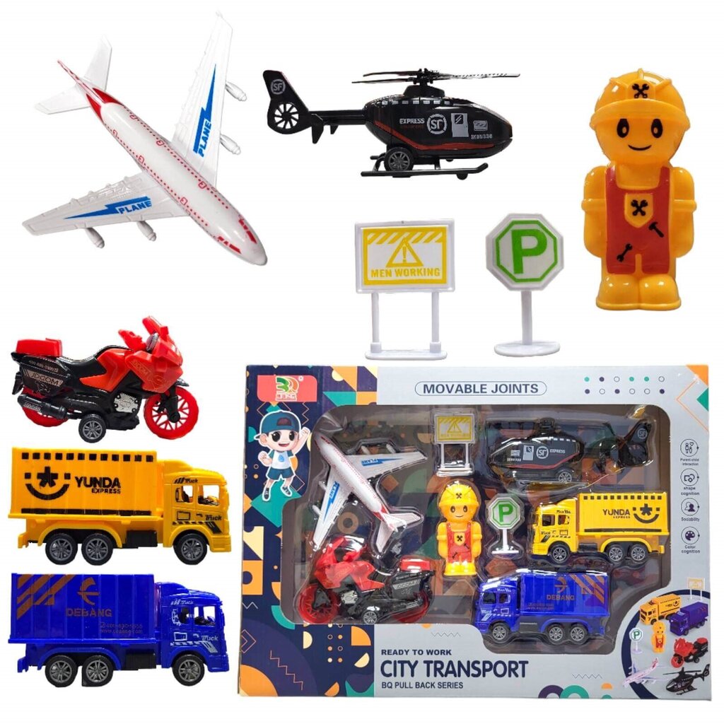 Sõidukite komplekt, 9 tk цена и информация | Poiste mänguasjad | kaup24.ee
