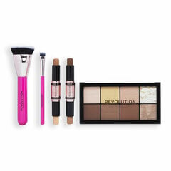 Dekoratiivkosmeetika kinkekomplekt Makeup Revolution All About The Contour, 5-osaline hind ja info | Jumestuskreemid, puudrid | kaup24.ee