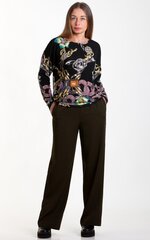 Коричневые брюки женские из текстильной ткани цена и информация | Женские брюки | kaup24.ee