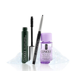 Подарочный набор декоративной косметики Clinique High Impact Mascara Set: тушь для ресниц Mascara Impact Optimal, 7 мл + карандаш для глаз Quickliner For Eyes Intense, 0,14 г + средство для снятия макияжа Makeup Remover For Lids, Lashes & Lips, 30 мл цена и информация | Тушь, средства для роста ресниц, тени для век, карандаши для глаз | kaup24.ee