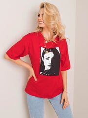 Naiste T-särk Rue Paris, punane hind ja info | Naiste T-särgid | kaup24.ee