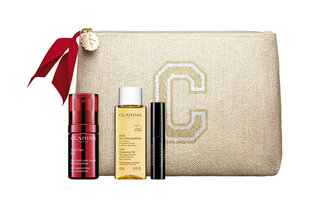 Näohooldustoodete kinkekomplekt Clarins Total Eye Lift Gift Set naistele: silmaümbruskreem Total Eye Lift, 15 ml + meigieemaldusõli Total Clean sing Oil, 50 ml + ripsmetušš Supra Lift & Curl, 3 ml + kosmeetikakott цена и информация | Кремы для лица | kaup24.ee