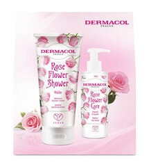 Kehahooldustoodete kinkekomplekt Dermacol Růže Flower Care II naistele: dušigeel, 200 ml + kätekreem, 150 ml цена и информация | Масла, гели для душа | kaup24.ee