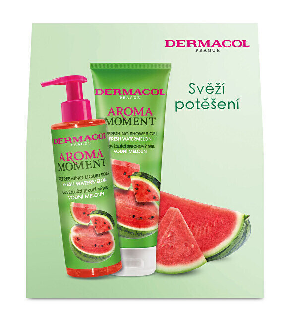 Kehahooldustoodete kinkekomplekt Dermacol Aroma Ritual Watermelon naistele: dušigeel, 250 ml + vedelseep, 250 ml hind ja info | Dušigeelid, õlid | kaup24.ee