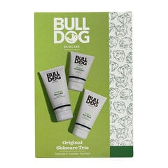 Näohoolduskomplekt Bulldog Original Skincare Trio Set meestele: niisutav kreem, 100 ml + näopesuvahend, 100 ml + habemeajamisgeel, 175 ml цена и информация | Кремы для лица | kaup24.ee