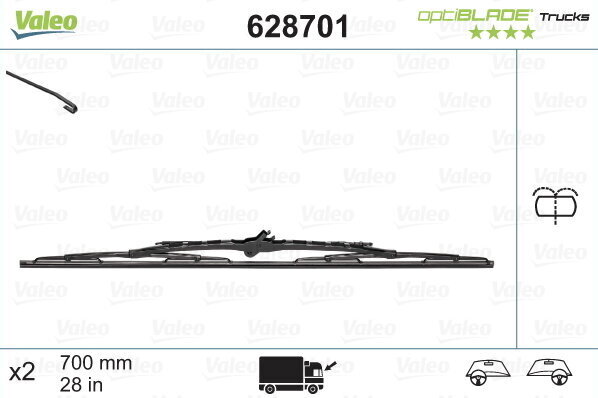 Klaasipuhasti kumm Valeo wiper blade optiblade hind ja info | Kojamehed | kaup24.ee