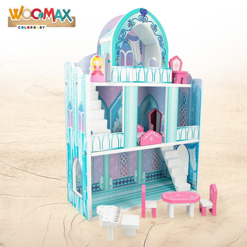 Puidust nukumaja Woomax hind ja info | Tüdrukute mänguasjad | kaup24.ee