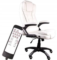 Kontoritool Giosedio BSB002M, valge, massaažifunktsiooniga цена и информация | Офисные кресла | kaup24.ee