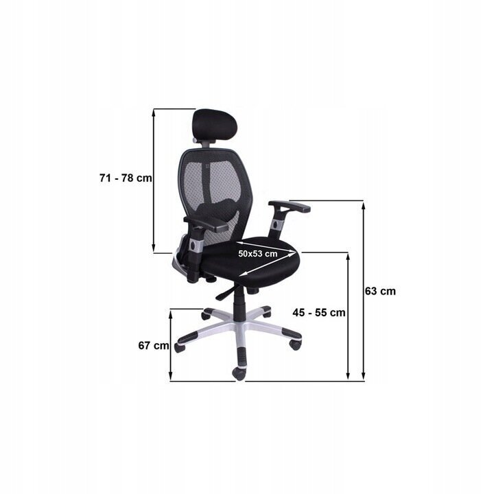 Kontoritool Giosedio BSZ004, must hind ja info | Kontoritoolid | kaup24.ee