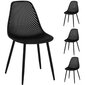 Komplektis 4 tooli, must hind ja info | Kontoritoolid | kaup24.ee