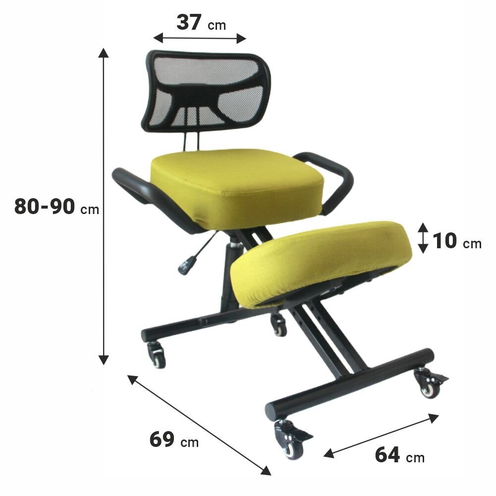 Ergonoomiline tool Black Point O'Kneel Linen, roheline hind ja info | Kontoritoolid | kaup24.ee