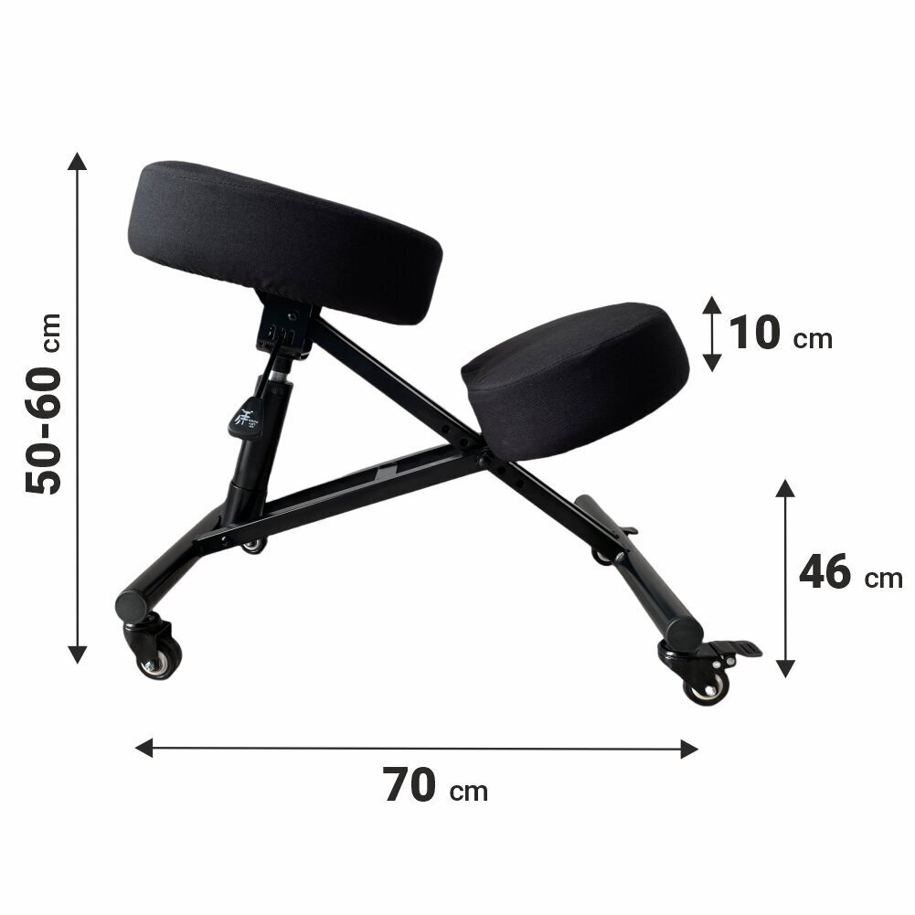 Ergonoomiline tool Black Point O'Kneel Small, must hind ja info | Kontoritoolid | kaup24.ee