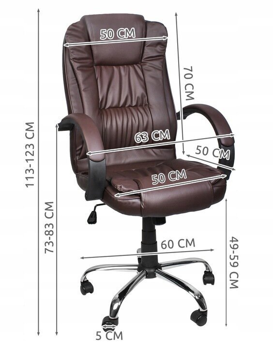 Kontoritool Malatec 8985, pruun hind ja info | Kontoritoolid | kaup24.ee