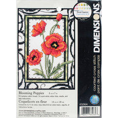 Tikkimiskomplekt DIMENSIONS "Blooming Poppies" 65064 hind ja info | Tikkimistarvikud | kaup24.ee