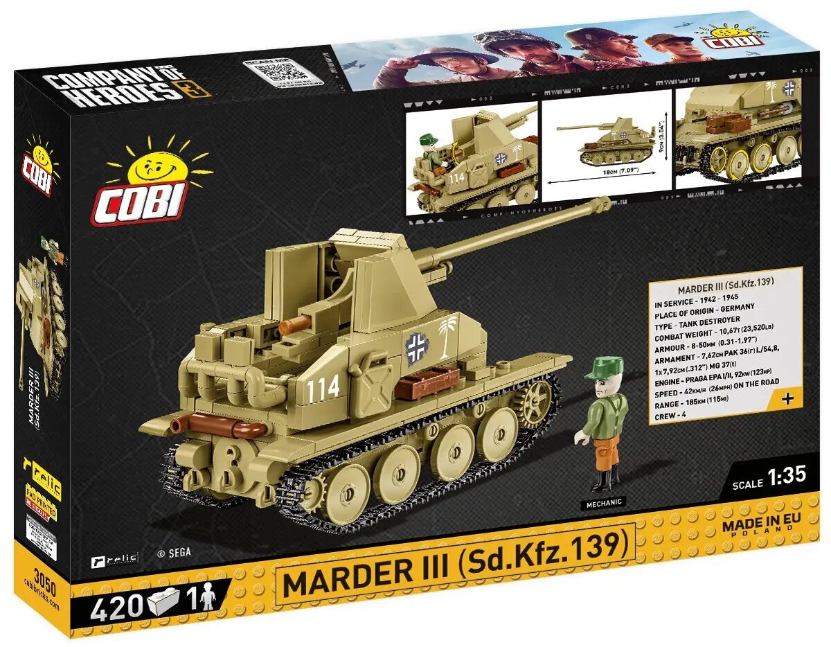 Marder III Sd.Kfz.139 цена и информация | Klotsid ja konstruktorid | kaup24.ee