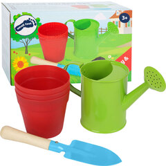 Väikese aedniku komplekt 3 potti, kastmisnõu, labidas hind ja info | Arendavad mänguasjad | kaup24.ee