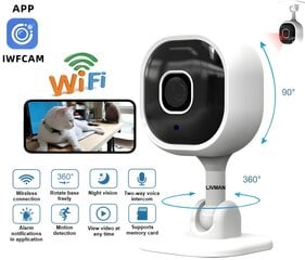 Проводная умная Wi-Fi камера наблюдения Full HD LIVMAN A3 цена и информация | Valvekaamerad | kaup24.ee